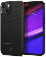Apple S59107 Iphone 13, szilikon tok, spigen core armor, karbon minta, fekete kép