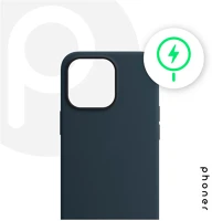 Apple S71767 Phoner  iphone 14 pro max magsafe szilikon tok, kék kép