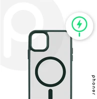 Apple S74403 Phoner  iphone 14 pro hybrid mag magsafe kemény hátlap tok, méregzöld kép