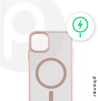 Apple S90544 Phoner  iphone 14 pro max hybrid mag magsafe kemény hátlap tok, rózsaszín kép