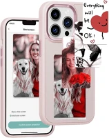 Apple S98101 iphone 13 pro max, műanyag hátlap védőtok + szilikon keret, okos kép