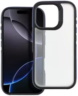 Apple SOP103410 Neo iphone 16 pro kemény hátlap tok, átlátszó/kék kép