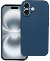 Apple SOP104224 Forcell soft iphone 16 szilikon tok, sötétkék kép