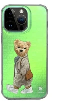 Apple SOP104372 Zuck bear french riviera iphone 15 pro max hátlap tok, kabát, neonzöld kép