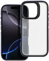 Apple SOP106291 Neo  iphone 17e / iphone 16e kemény hátlap tok, átlátszó/kék kép
