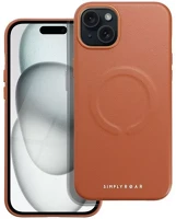 Apple SOP90752 Roar leather magsafe iphone 15 plus eco bőr tok, barna kép