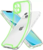 Apple SOP95258 Iphone 12 pro foszforeszkáló / sötétben világító szilikon tok, zöld kép