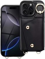 Apple SP109407 Wonder iphone 15 kártyatartós tok gyűrűs kitámasztóval, csuklóra / kép