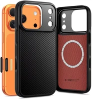 Apple SP114249 Tech-protect kevlar aramid cc  iphone 17 magsafe tok, carbon minta, fekete kép