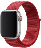Apple TF6938595326288 Okosóra szíj - apple watch series 1/2/3/4 (42mm-44mm) - devia piros szövet kép