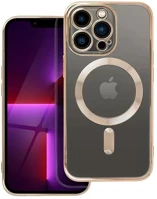 Apple TOK KAMERAVÉDŐ-LENCSÉVEL, ARANY Electro mag  iphone 13 pro magsafe szilikon tok kameravédő-lencsével, arany kép