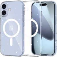 Apple TS15002 iphone 17, műanyag hátlap védőtok + szilikon keret, magsafe töltővel kép