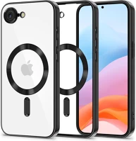 Apple TS15365 iphone 16e, műanyag hátlap védőtok + szilikon keret, közepesen kép