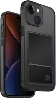 Apple UNIQ-IP6.1(2023)-AFIDGTNT Uniq air fender  iphone 15 kártyatartós tok, füstszürke kép