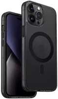 Apple UNIQ-IP6.7PM(2022)-LXAFMSMK iphone 14 pro max, magsafe szilikon tok, fekete-átlátszó kép
