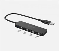 Approx APPC46 Usb hub - usb2.0 4in1 hub (4db usb2.0) fekete kép