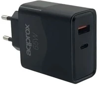 Approx APPUSBWALL65W telefontöltő - usb type-c, usb-a port, 65w gyorstöltő + 1m usb type-c kép