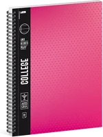 Ars una 01.02850 Spirálfüzet vonalas  college a/4 80 lapos pink kép