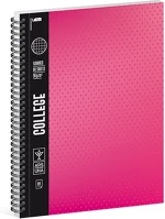 Ars una 01.02856 Spirálfüzet kockás  college a/4 80 lapos pink kép