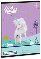 Ars una 01.08417 Füzet kockás  a/5 32 lapos 27-32 cute animals-unicorn kép