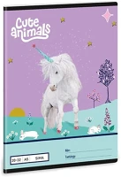 Ars una 01.08446 Füzet sima  a/5 32 lapos 20-32 cute animals-unicorn kép
