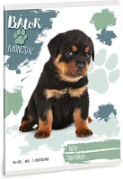 Ars una 01.08498 Füzet vonalas  a/5 32 lapos 14-32 1. osztályos bátor mancsok-rottweiler kép