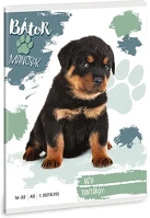 Ars una 01.08514 Füzet vonalas  a/5 32 lapos 16-32 2. osztályos bátor mancsok-rottweiler kép