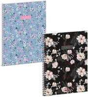 Ars una 01.08602 Spirálfüzet kockás  flowery a/4 60 lapos kép