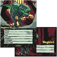 Ars una 50223466 Partimeghívó  10 ív+10 db boríték t-rex kép