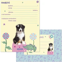 Ars una 50225286 Partimeghívó  10 ív+10 db boríték animals-aussie kép
