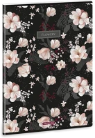 Ars una 53113740 Flowery black 24 (5374) a4 extra kapcsos vonalas füzet kép