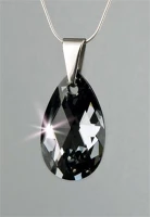 Art crystella 1802XCP026 nyaklánc, esőcsepp formájú, black diamond swarovski kép