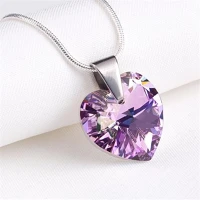 Art crystella 1802XSV008 nyaklánc, szív formájú, színjátszós ametiszt lila swarovski kép