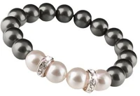 Art crystella 1831XGY082M karkötő, fekete-fehér swarovski kép