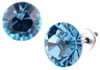 Art crystella COR_RSWF065 Fülbevaló, aquakék swarovski® kristállyal, 8 mm, ® kép