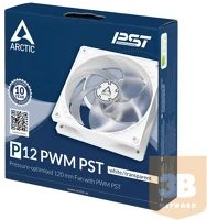 Arctic cooling ACFAN00132A Arctic cooling rendszerhűtő ventilátor p12 pwm pst fehér, 12cm kép