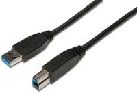 Assmann electronic AK-300115-018-S Usb-b - usb-a (apa - apa) kábel 1.8m - fekete kép