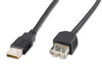 Assmann electronic AK-300200-018-S Usb 2.0 hosszabbító kábel 1.8m fekete kép