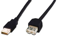 Assmann electronic AK-300202-050-S Assmann USB 2.0 M - USB 2.0 F Hosszabbítókábel Fekete kép