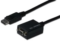 Assmann electronic AK-340410-001-S Assmann DisplayPort M - D-Sub (15) F Adapterkábel Fekete 0,15m kép