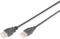 Assmann electronic AK-300202-018-S Usb 2.0 extension cable, type a 1,8m black kép