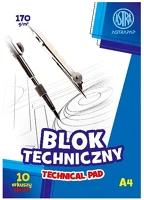 Astra 01.04128 Rajztömb műszaki  pap a/4 170 g 10 íves kép