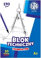 Astra 01.04129 Rajztömb műszaki  pap a/3 170 g 10 íves kép
