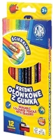 Astra 07.03210 Színes ceruza  radíros 12 darabos ajándék hegyezővel kép