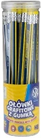 Astra 07.03269 Grafitceruza  radíros fekete-sárga csíkos hb 36 darabos kép