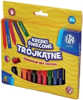 Astra 15.17320 Zsírkréta  háromszögletű hegyezett 12 színű kép