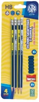 Astra HB 4 Grafitceruza  hb 4 db/bliszter ajándék radírral, hegyezővel és ceruzafogóval kép