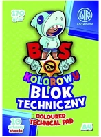 Astra PAP 170 G Rajzlap  pap 170 g a/4 10 íves színes szélű pixel és unicorn kép