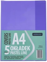 Astra PAP A/4 Füzetborító  pap a/4 bújtatós pvc neon pasztell színek 5 db/csomag kép