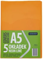Astra PAP A/5 Füzetborító  pap a/5 bújtatós pvc neon élénk színek 5 db/csomag kép